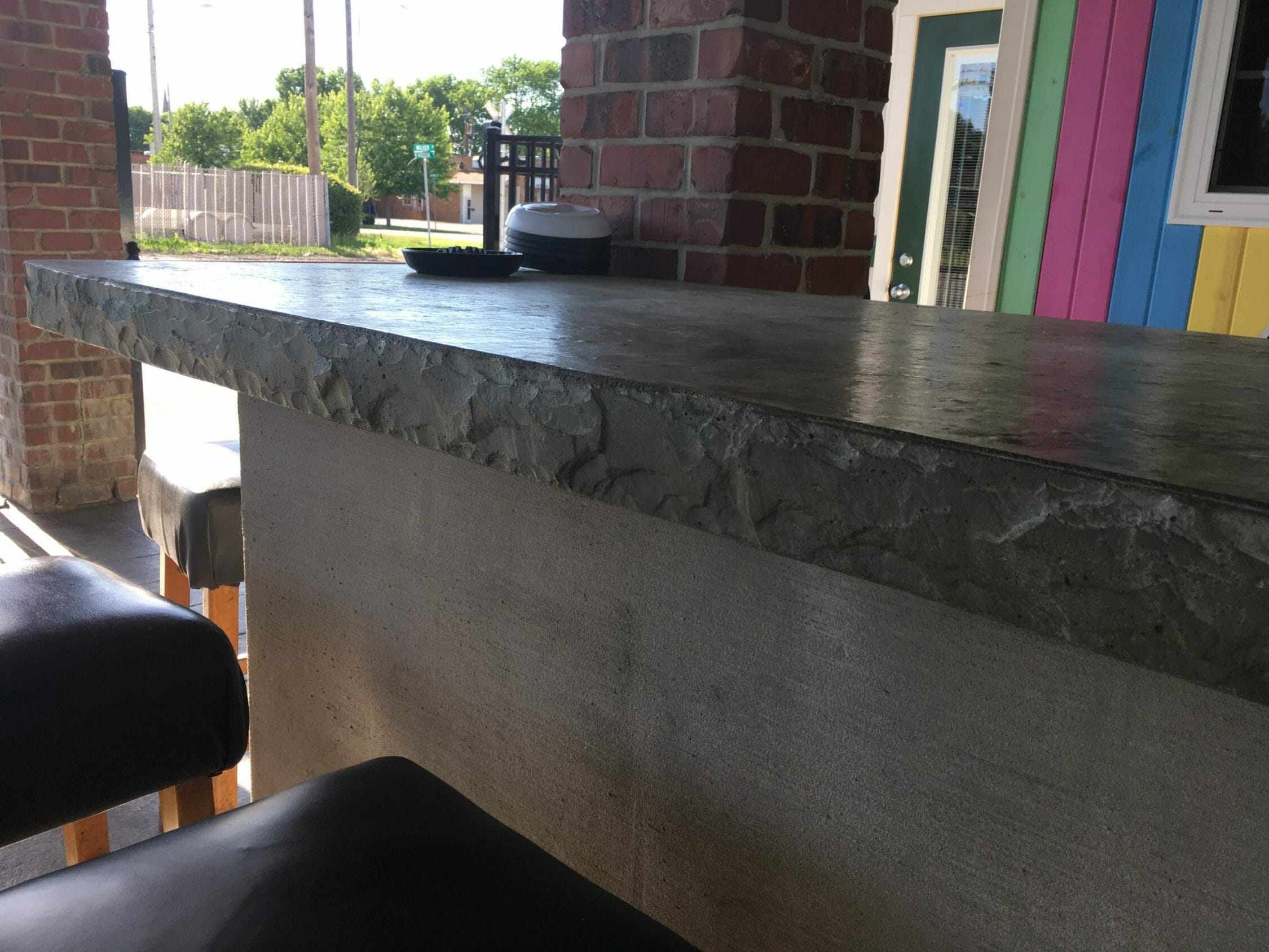 Concrete Countertop Edge Form Chiseled Slate