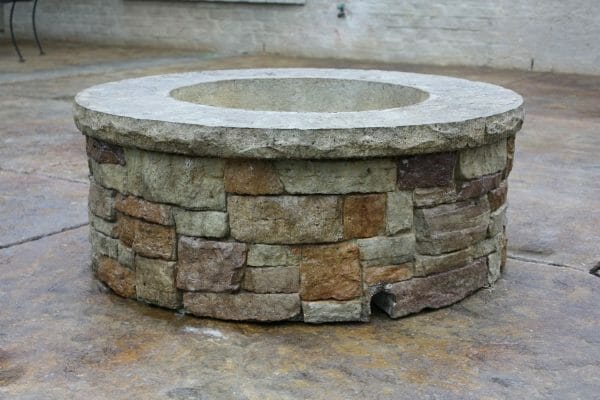 tightstack-stone-firepit-seatwall-form-liner-concrete-stamp