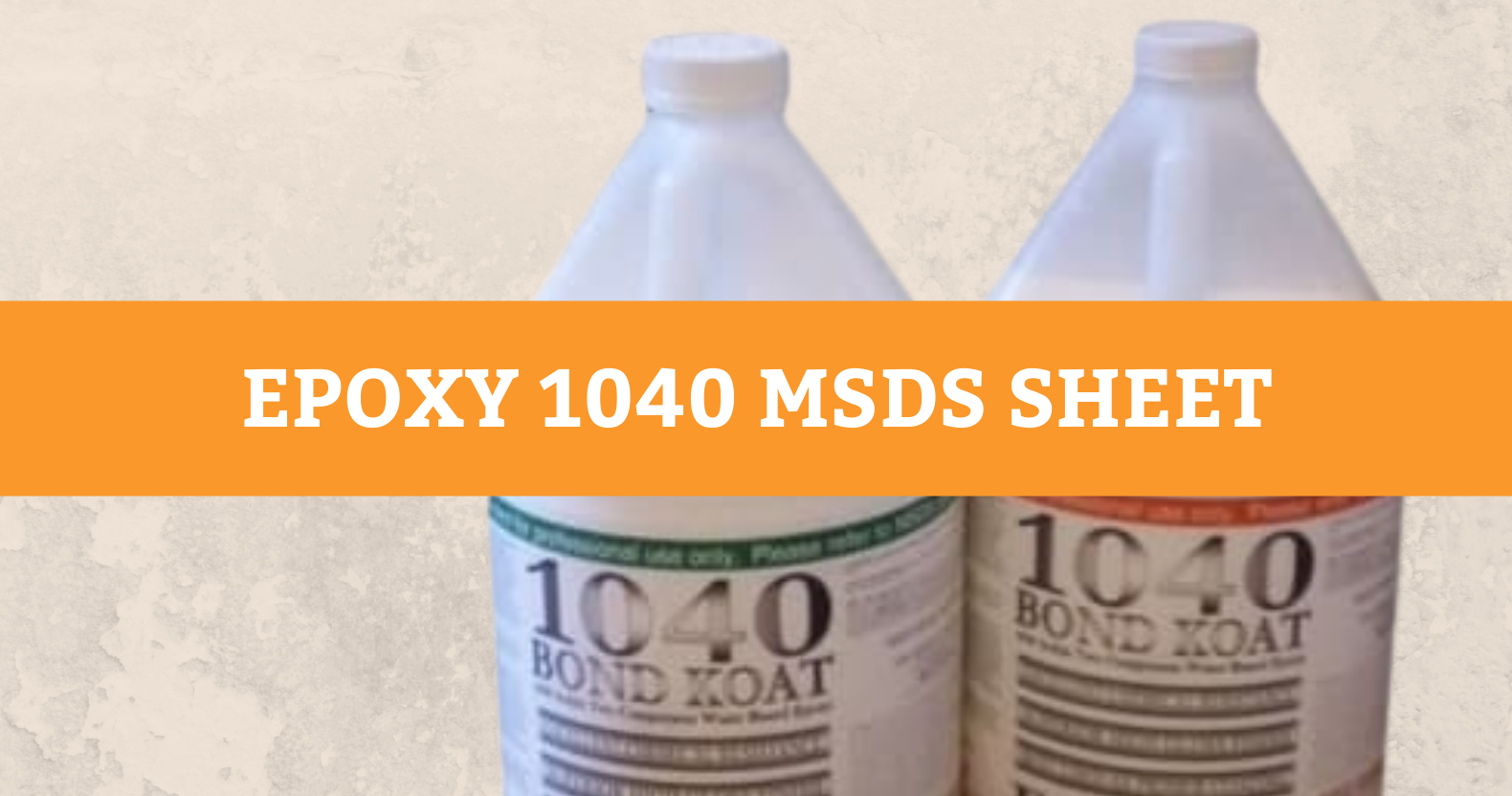 Epoxy 1040 MSDS Sheet Contractor Source